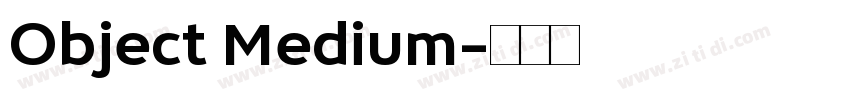 Object Medium字体转换